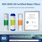 iSpring US31 Classic 3-Stage Under Sink Water Filtration System for Drinking, Tankless, High Capacity, Sediment + GAC + Carbon