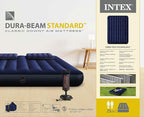 Intex Classic Downy Airbed Set with 2 Pillows and Double Quick Hand Pump, Queen