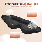 Sleep Mask for Side Sleeper Women Men, Eye Mask for Sleeping Light Blocking, 3D Contoured Cup Sleeping Mask, Soft Breathable Sleep Eye Mask with Adjustable Elastic Strap for Travel