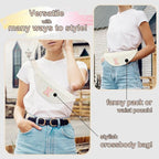 MAXTOP Large Crossbody Fanny Pack with 4-Zipper Pockets,Gifts for Enjoy Sports Festival Workout Traveling Running Casual Hands-Free Wallets Waist Pack Phone Bag Carrying All Phones