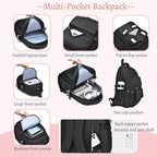 Backpack for Girls, Solid-Color School Backpack for Boys Kids, Aesthetic Girls Bookbag for Elementary School Travel Daypack,Grey