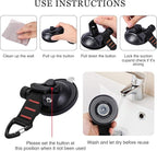 CONBOLA Suction Cups Hooks Heavy Duty Camper Accessories Car Camping Essentials Tie Down 2 Pieces Suction Cup with Securing Hook Strong Power for Car Awning Boat SUV Tent Window Glass.(2 pcs)
