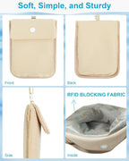 RFID-Blocking Travel Bra Wallet, Hidden Money Pouch with Adjustable Elastic Strap, Ideal Secret Pocket Protect Your Passport Credit Cards Valuables