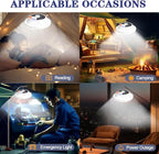 Solar Camping Light with Remote 6000LM, Rechargeable Hanging Light Portable LED for Home, Tent Canopy Lights Solar Camping Lanterns for Power Outages, Emergency, Hurricane