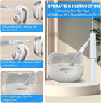 [Secure Lock] for Bose Ultra Open Earbuds Case(2024), TUDIOW Clear TPU Shockproof Protective Cover for Bose Open Ear Wireless Earbuds Accessories with Cleaning Kit& Keychain (Clear)