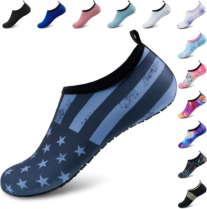 Deevike Water Shoes for Women Men Barefoot Quick-Dry Aqua Socks Slip-on for Beach Swim Surf Yoga Exercise