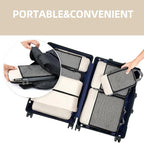 BAGAIL 4 Set/6 Set/8 Set Compression Packing Cubes Travel Accessories Expandable Packing Organizers (Half Mesh, 6-Beige)