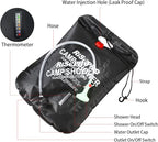 Solar Shower Bag, 5 gallons/20L Solar Heating Camping Shower Bag Temperature Indicator Hot Water 45°C Hiking Climbing C1004