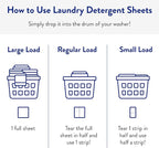 The Clean People Laundry Detergent Sheets - Laundry Soap - Ultra Concentrated, Recyclable Packaging, Stain Fighting - Sweet Petals & Vanilla, 96 Pack