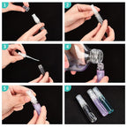 Zhehao 200 Pcs Mini Spray Bottles 5 ml Clear Glass Perfume Bottles Refillable Fine Mist Perfume Atomizer Portable Empty Sample Containers for Cleaning, Essential Oils, Travel (Clear Cap)