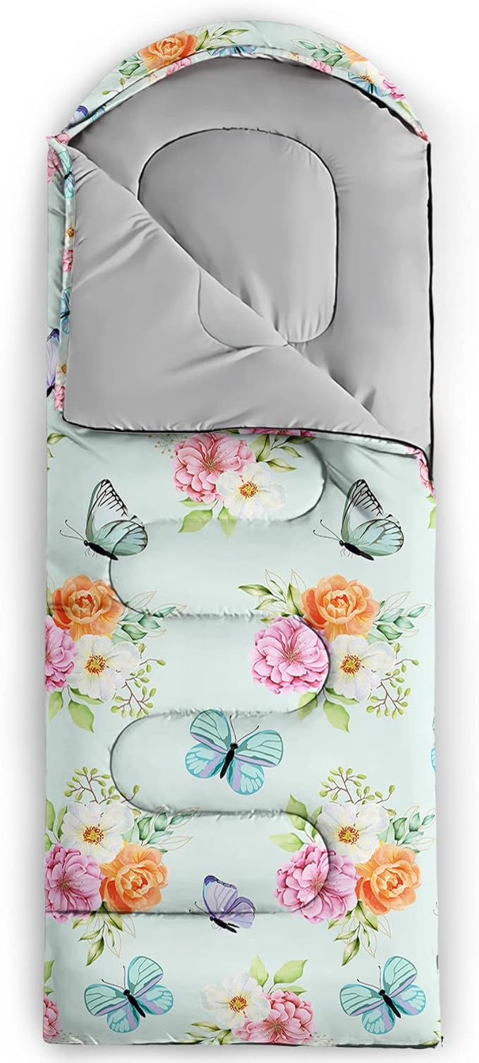 BSNTHO Camping Sleeping Bags,3 Season Warm & Cool Weather,Lightweight,Waterproof Sleeping Bags for Adults & Kids,Traveling,and Outdoors,Camping Gear Equipment