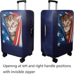 WUJIAONIAO Travel Luggage Cover Baggage Suitcase Cover Protector Skins 18-32 Inch (Cat A, L (for 25-28 inch luggage))