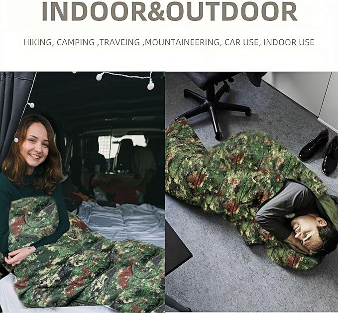 Sleeping Bags for Adults，Lightweight Waterproof Compact Sleeping Bag with Stuff Sack for Warm Camping Cold Hiking Traveling Outdoor Activities