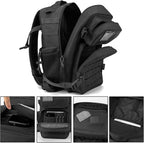 QT&QY 25L/45L Military Tactical Backpack For Men Molle Daypack 3 Day Bug Out Bag Hiking Rucksack With Bottle Holder