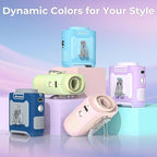 AMACOOL Portable Waist Fan Clip On, MAX 40H Work Time, 10000mAh Rechargeable Wearable Shirt Fan with Light, 16000RPM Powerful 5 Speed Belt Fans Personal Cooling Fans for Outdoor Jobsite Camping Travel