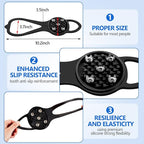 Syhood 2 Pairs Non Slip Gripper Spikes Ice Cleats Snow Traction Cleats Crampons for Women Men Walking Running on Snow Ice