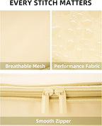 6 Set Compression Packing Cubes for Travel, Large Medium Small Luggage Organizers (Bright Yellow)