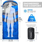 MalloMe Sleeping Bags for Adults Cold Weather & Warm - Backpacking Camping Sleeping Bag for Kids 10-12, Girls, Boys - Lightweight Compact Camping Essentials Gear Accessories Hiking Sleep Must Haves