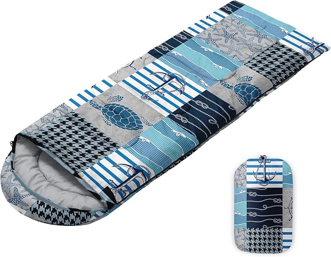 Sleeping Bags for Adults Youth Kids,3D Printing Camping Sleeping Bag for Girls Boys Lightweight Waterproof Cold/Warm Weather Sleeping Bag for 3 Seasons