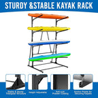Kayak Rack for Outdoor Storage, Kayak Storage Rack, Adjustable Freestanding Kayak Rack Stand Holder for Paddleboard Surfboard for Indoor, Outdoor