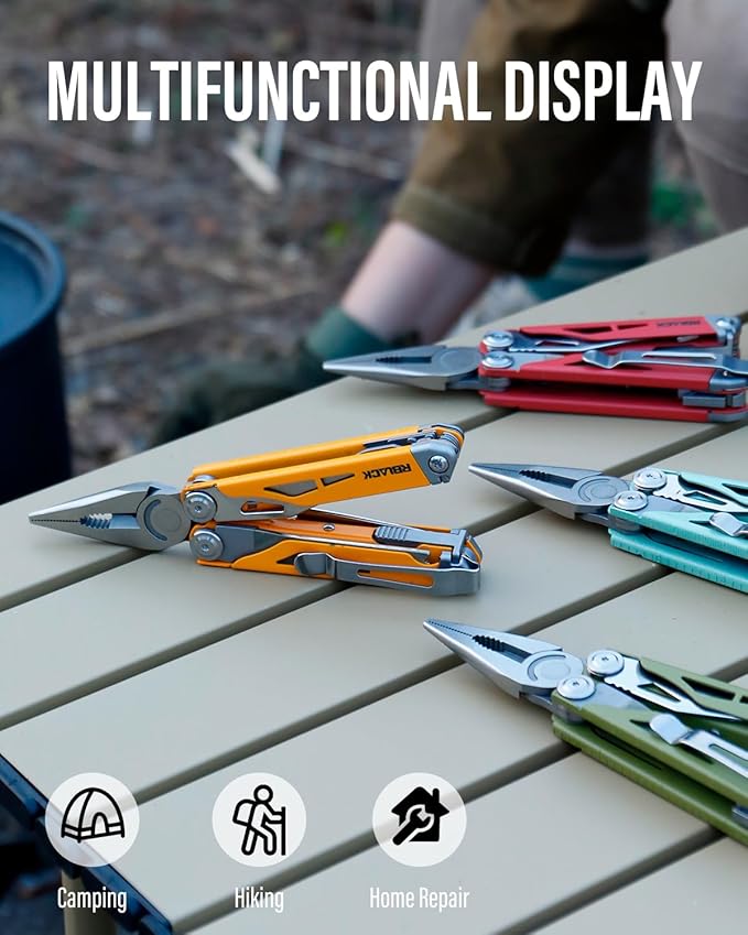 Multitool, 21-in-1 Multi Tool Pliers with Safety Locking and Spring-Action Scissors, Heavy-duty Stainless Steel Multi-tool Set with Nylon Sheath for Work, Home, Garden, DIY & Auto