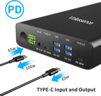 Power Bank with Dual USB-C Ports, 100W USB C Portable Laptop Charger, Fast Charging 64000mAh Battery Pack for Laptop, MacBook, Dell, IPad, HP, iPhone, Samsung Galaxy, Switch and More