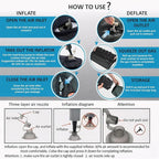 MUGUOY Travel Cushion Airplane Seat, Portable Airplane Seat Cushion for Long Flights,42 Bubbles Pressure Relief Inflatable seat Cushion for Air Travel