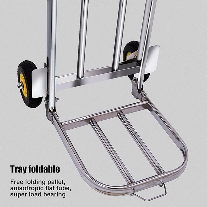Heavy Duty Folding Hand Truck Luggage Cart & Sack Truck Versatile Shopping Trolley for Household & Camping Portable Transportation Equipment (Size: 58 90x28x26cm)
