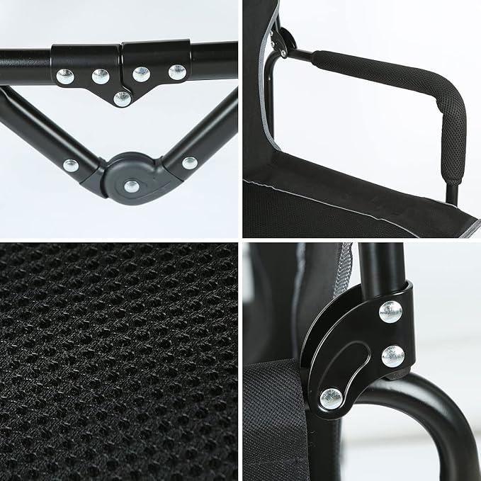 ROCK CLOUD Folding Camping Chair with Storage Pocket and Side Table Compact Portable Camp Chairs Outdoor for Camp Lawn Hiking Fishing Sports