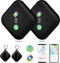 Dual-System Compatible Bluetooth Tracker for iOS or Android Key Finder, Item Locator, Smart Luggage Tracker, Pet Tracker Works with Apple Find My or Google Find Hub IP67 Waterproof Rating (2-Pack)