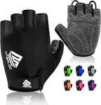 Bike Gloves for Men Women with Anti-Slip Shock-Absorbing Pad, Light Weight Half-Finger Cycling Gloves