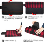 Tirrinia Large Waterproof Outdoor Blanket, Soft Warm Windproof Stadium Blanket with Sherpa Fleece and Foldable for Outdoor Sport, Baseball, Football, Beach, Concerts, Car