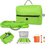 Zurligi Vacuum Compression Bags with Pump for Travel - Waterproof, Reusable, Removable Handle, Portable Travel Pack Vacuum Bag Kit for Carry On Suitcases and Backpack