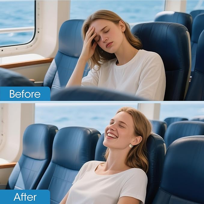Sea Sickness Patches for Cruise, 28 PCS Behind Ear Motion Sickness Patches for Travel, Non-Drowsy and No Side Effects, 72H Long Lasting and Fast Acting for Cruise, Car, Ships, Air