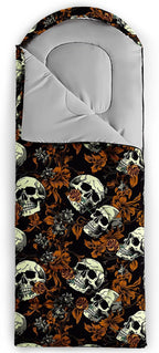 Sleeping Bags for Adults and Kids，3D Printing Camping Sleeping Bag for Girls Boys Lightweight Waterproof Cold/Warm 3-Season，Outdoor Travel with Compression Bags