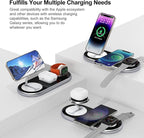 3 in 1 Charging Station for Apple Devices, Faster Mag-Safe Charger Stand, Magnetic Wireless Charger Station for iPhone 17 16 15 14 13 12 Pro Max Plus, Apple Watch iwacth & AirPods, Adjustable Angle