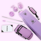 40 Oz Water Bottle with Strap Stainless Steel Sports Water Bottle with 3 Lids (Straw, Chug and Flip Lid) Insulated Leak Proof Metal Jug for Men & Women - Lavender