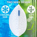 QUTOOL Cooling Pillows for Sleeping Shredded Memory Foam Pillows 1 Pack, Gel Bed Pillow for Hot Sleepers, Soft and Supportive, Adjustable Pillow for Side, Back Sleepers, Gifts for boyfriend, Women Men