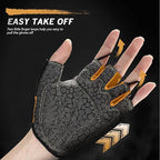 Bike Gloves for Men Women with Anti-Slip Shock-Absorbing Pad, Light Weight Half-Finger Cycling Gloves