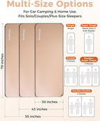 Kingcamp FLEXIREST 5.0 Sleeping Pad for Camping, PVC-Free Air Inflatable High Support Compact Camping Mattress with Pump Sack for Glamping Tent Cot Car Travel, Twin