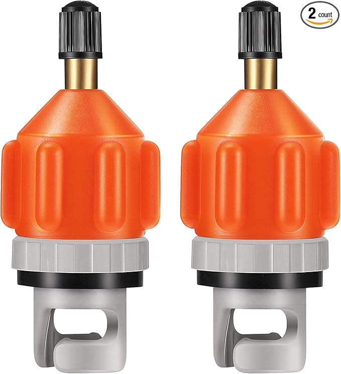 Shappy 2 Pieces Inflatable Boat SUP Pump Adaptor Air Pump Converter Air Valve Adapter Conventional Air Pump Adapter Pumping Head Connector for Inflatable Kayak Stand Up Paddle Board