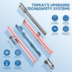 2 Pack Electric Candle Lighter Flameless Arc Windproof Flexible Long Neck USB Rechargeable Lighter for BBQ Grill Fireworks Camping.(Rose Gold)