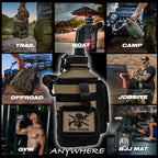 Iron Infidel Battle Bottle - Half Gallon Insulated Water Bottle with Paracord Handle, Large 64 oz Stainless Steel Water Jug with Rugged, Removable Sleeve for Keys, Wallet & Phone (Brown Recluse 2L)