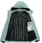 MOERDENG Women's Waterproof Rain Jacket Lightweight Raincoat Hooded Hiking Jacket Softshell Windbreaker