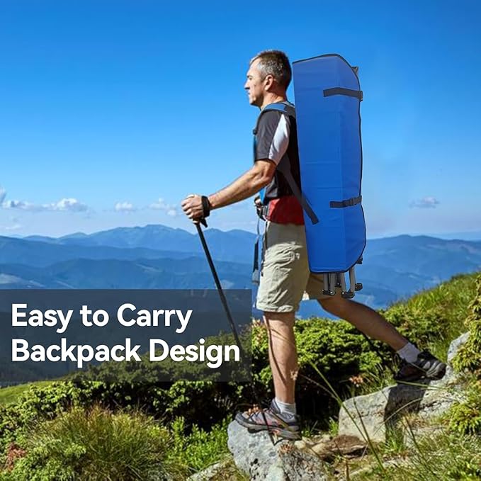 PLKO Camping Chairs with Canopy, Portable Quad Lawn Chair for Adults, Folding Recliner Chair with Cup Holder Outdoor Events and Shade- Support 330 LBS