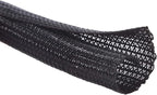 Alex Tech 25ft - 3/8 inch Cord Protector Wire Loom Tubing Cable Sleeve Split Sleeving For USB Cable Power Cord Audio Video Cable – Protect Cat From Chewing Cords - Black