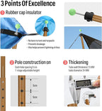 KOMCLUB Tent Poles Adjustable Lightweight Camping Tarp Poles 82.68" Aluminum Alloy Telescoping Solar sail Poles for Awning Canopy Tent Tarp Hiking Light Weight and Easy to Carry (Wood Grain Color)