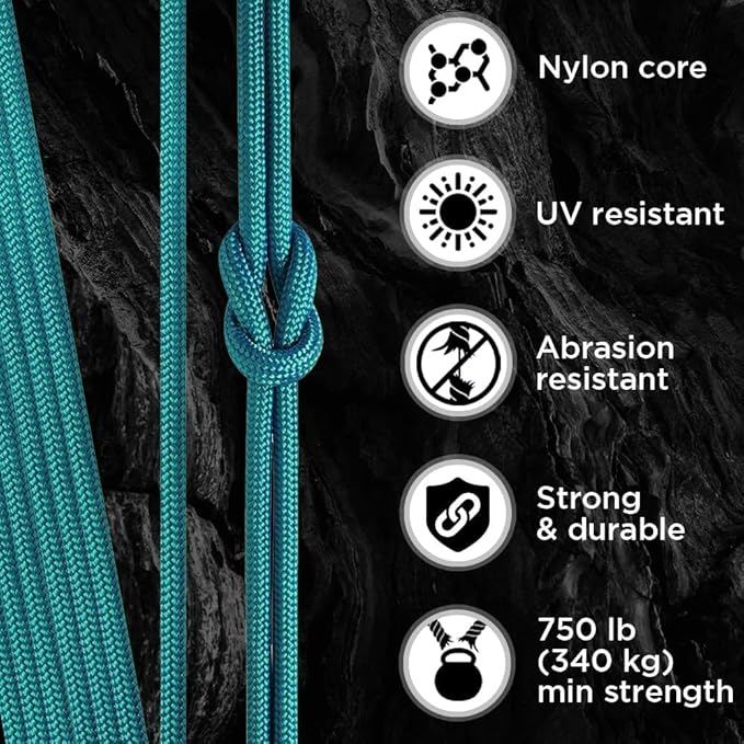 TECEUM 5/32" Paracord Rope 1000 – 1000ft / 200ft / 100ft / 50ft – Tactical Parachute Cord 4mm – 45+ Colors – Nylon String for Survival & Camping Gear – Stripe Cord for Survival – Utility Rope