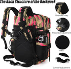 Military Tactical Backpack 45L Large Tactical Backpack for Men, Hiking Rucksack With Bottle Holder