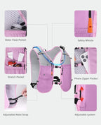 ECOHUB Running Hydration Vest Backpack,Lightweight Breathable Pack with 2L Water Bladder Bag Daypack for Hiking Trail Running Cycling Race Marathon for Women Men